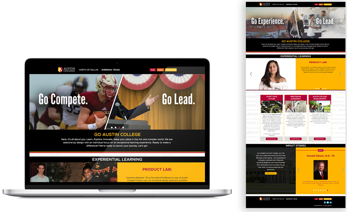 Go Austin College campaign landing page