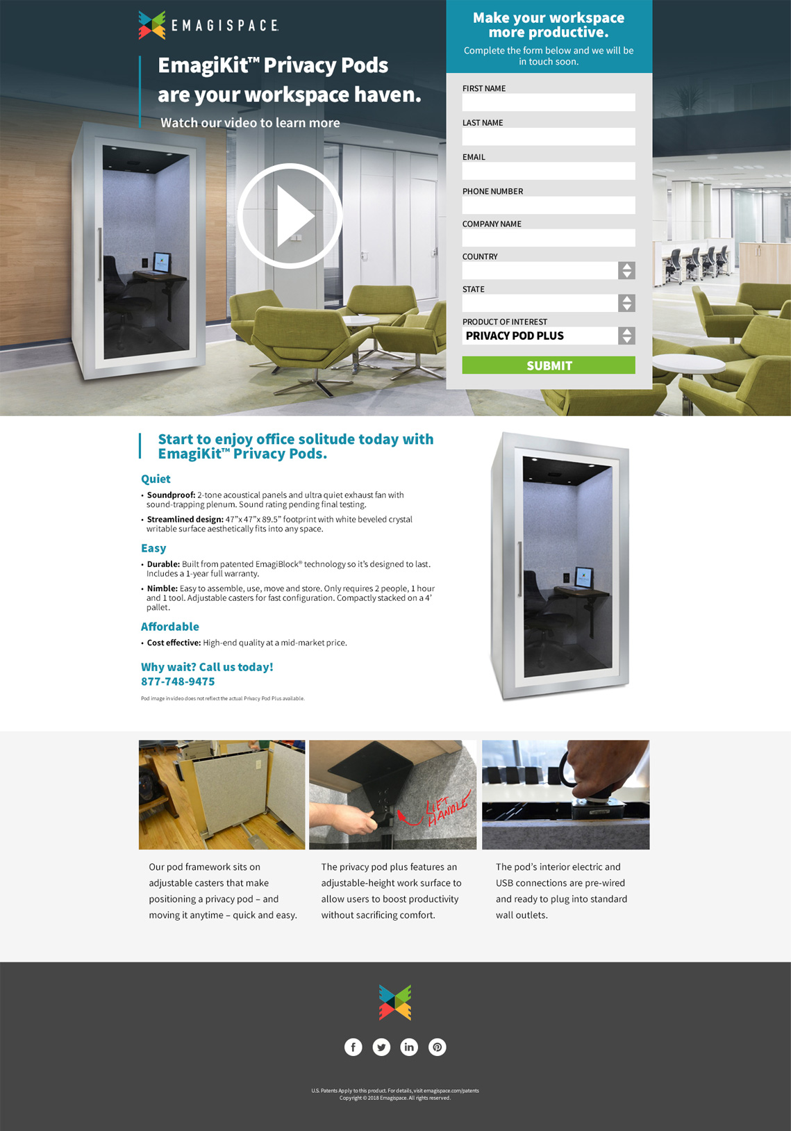 Campaign landing page full layout