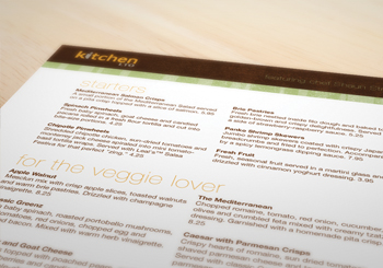 menu design