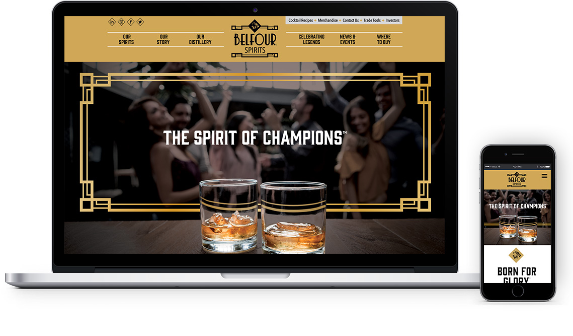 Homepage of website on a laptop and smart phone